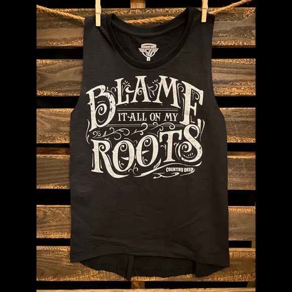 Country Deep Women’s Tank Top – Black – Medium - Picture 10 of 12